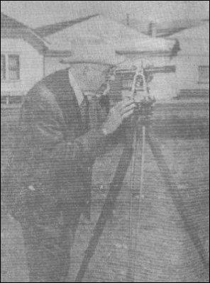 (Albert G. Mosier at work in his 80s)