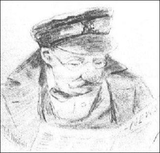 (Drawing of Visscher by Tom Nicholl)