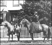 (David and Kate on horseback)